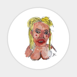 pop goddess celebrity singer 3000 usa portrait | bad art club | Candy Girl Maneater 2 Magnet